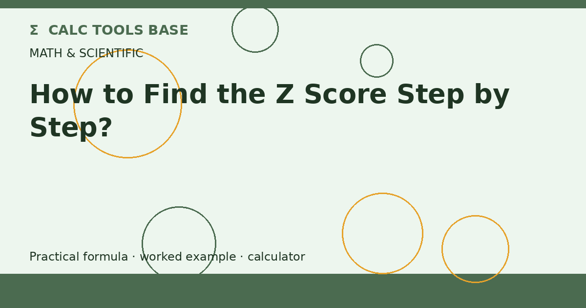 How To Find The Z Score Step By Step?