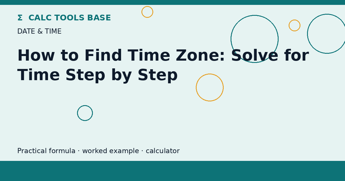 How To Find Time Zone?