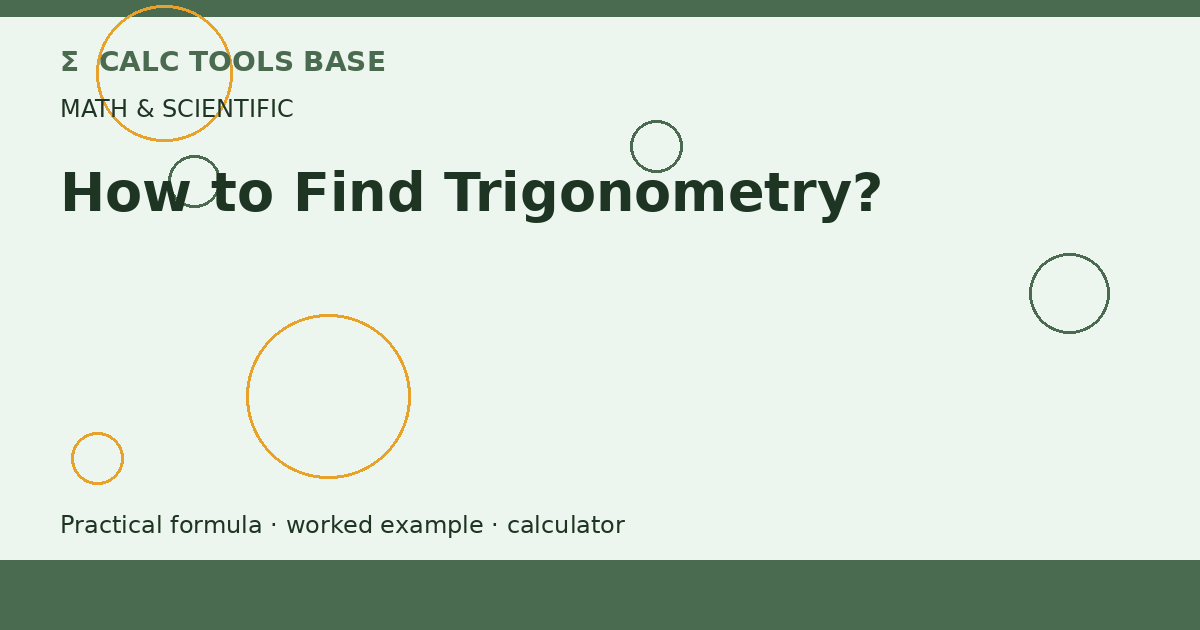 How To Find Trigonometry?