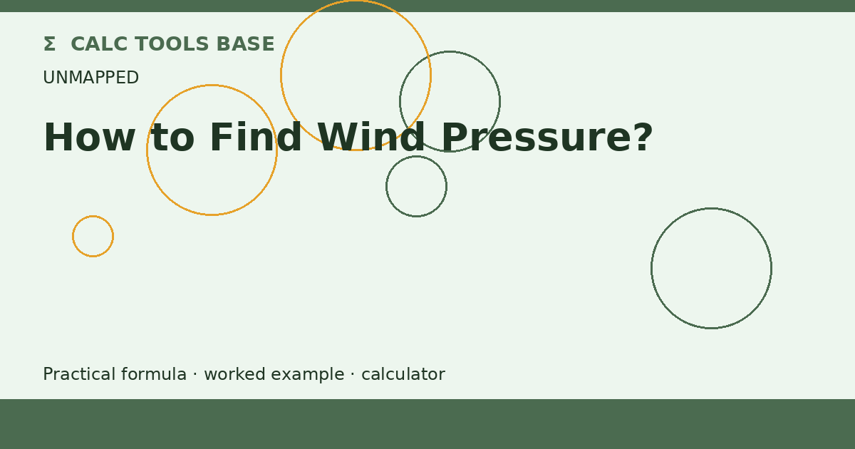 How To Find Wind Pressure?