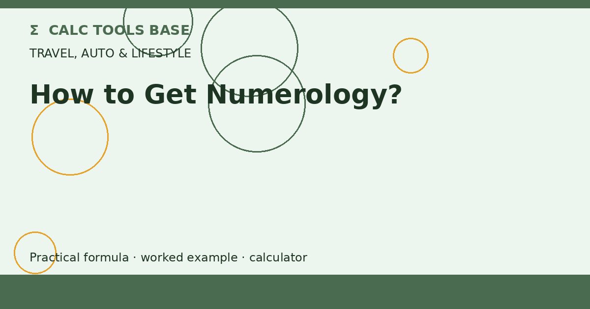 How To Get Numerology?