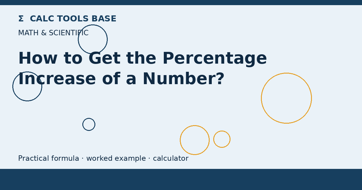 How To Get The Percentage Increase Of A Number?
