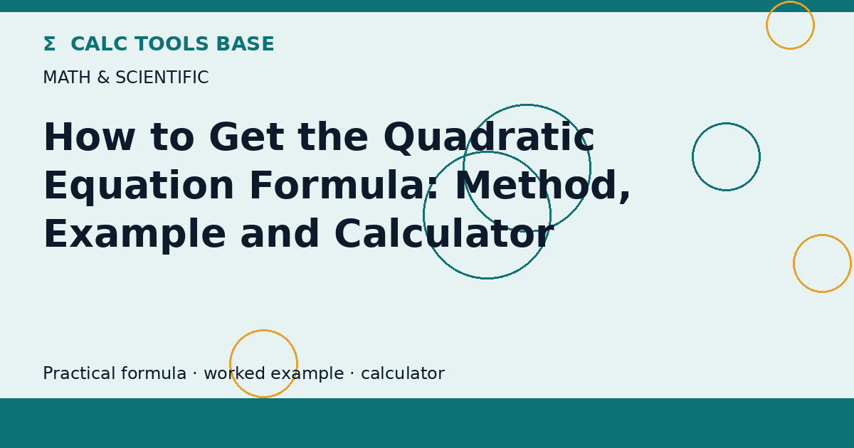 How To Get The Quadratic Equation?