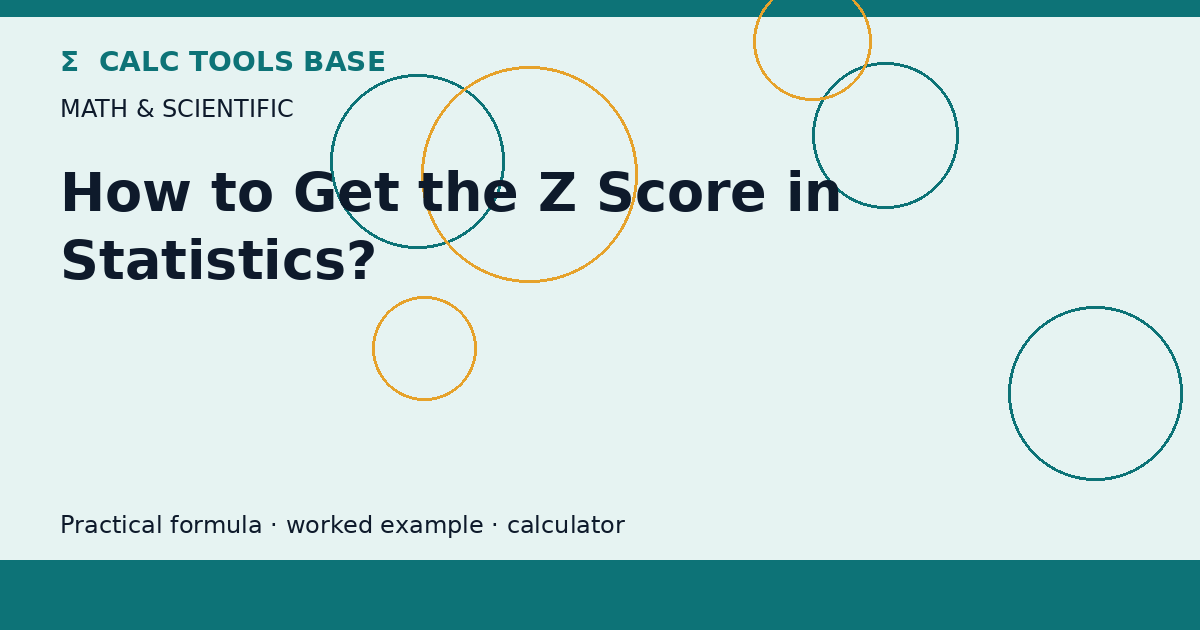 How To Get The Z Score In Statistics?