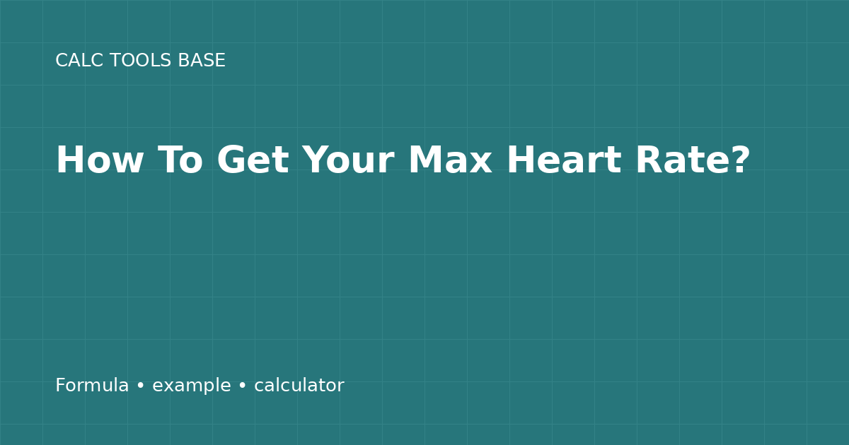 How To Get Your Max Heart Rate?