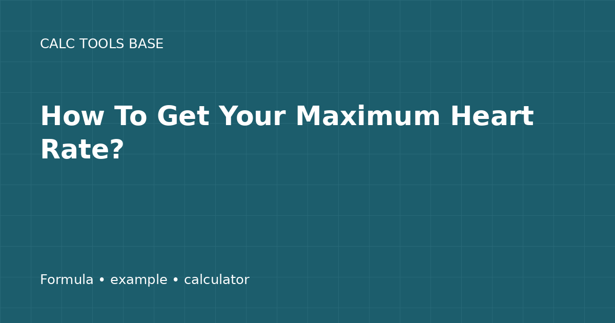 How To Get Your Maximum Heart Rate?