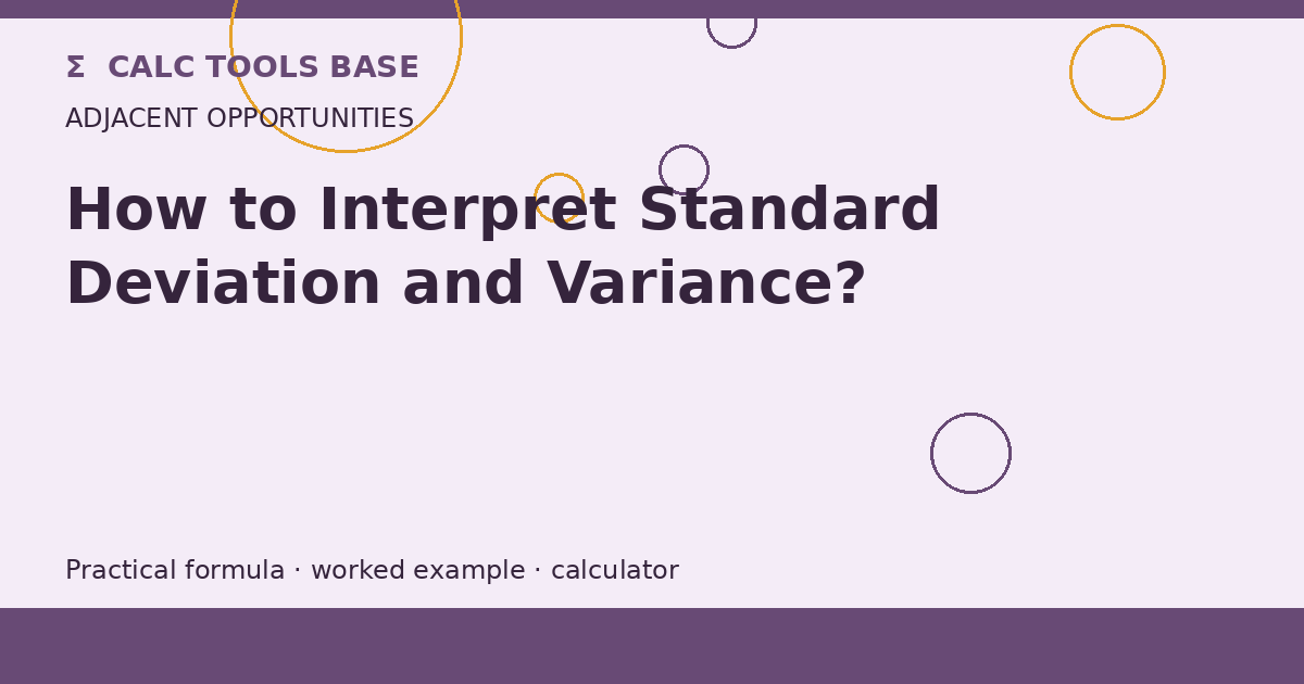 How To Interpret Standard Deviation And Variance?