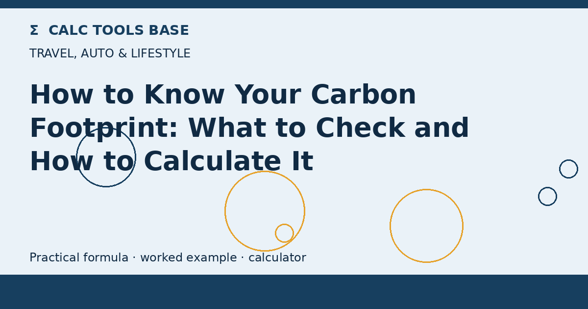 How To Know Your Carbon Footprint?
