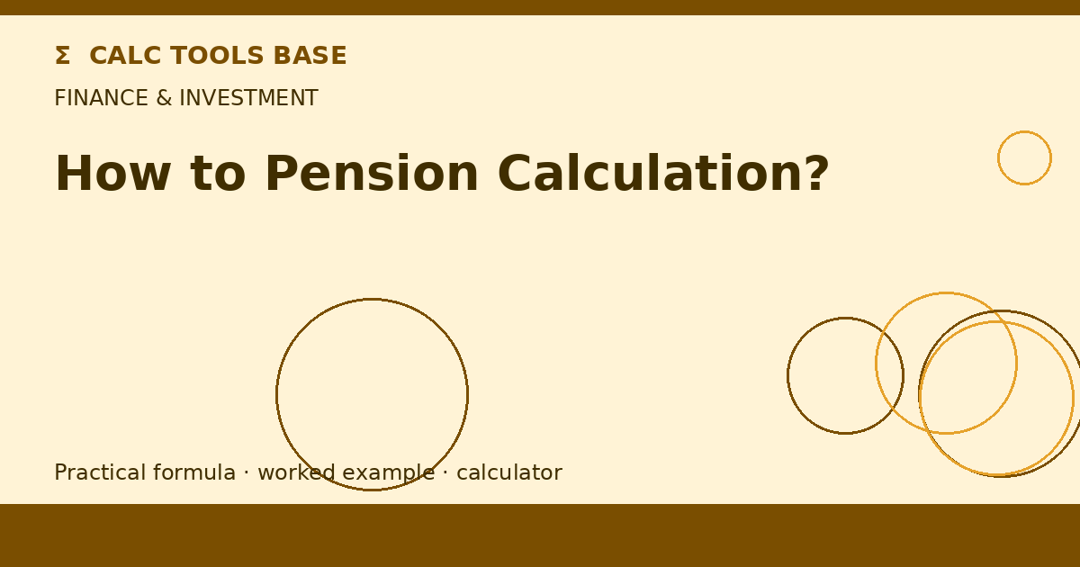 How To Pension Calculation?
