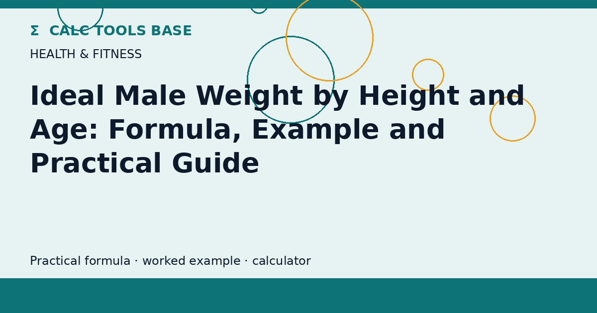 Ideal Male Weight By Height And Age