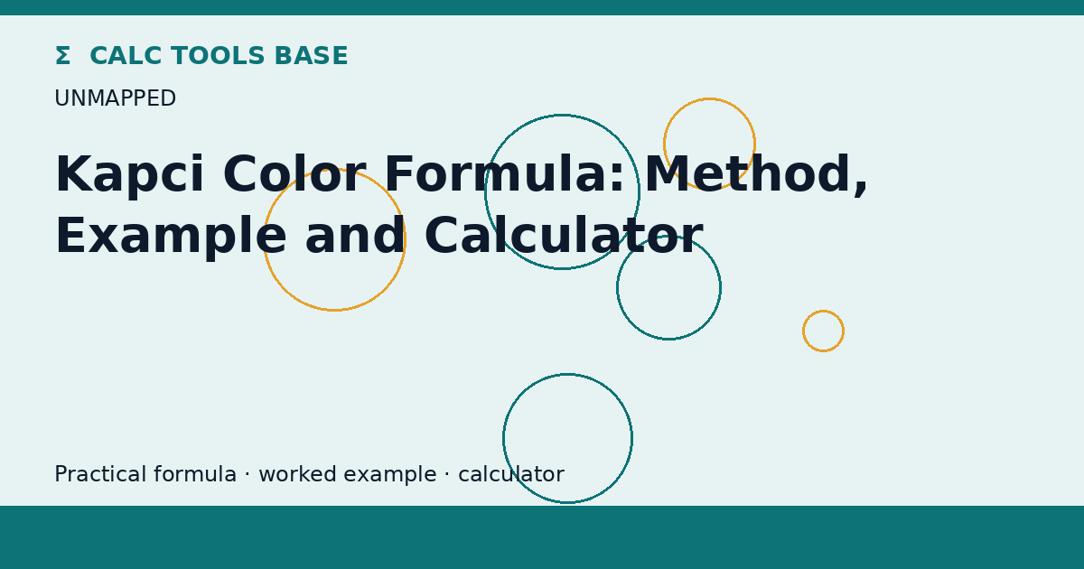 Kapci Color Formula