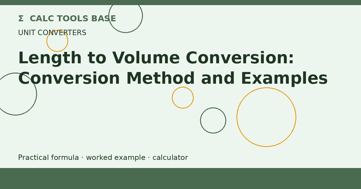 Length To Volume Conversion