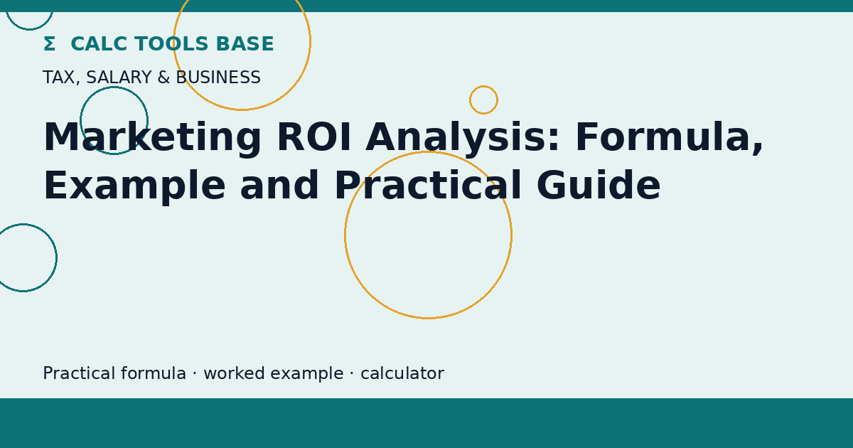 Marketing ROI Analysis