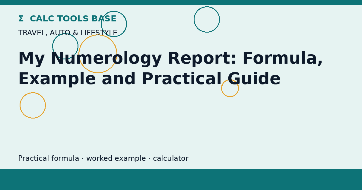 My Numerology Report