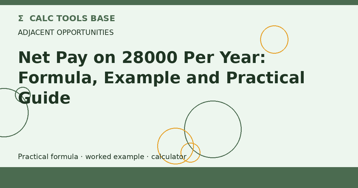 Net Pay On 28000 Per Year