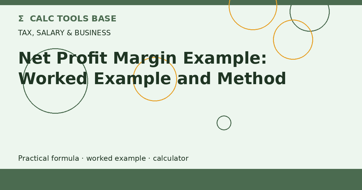 Net Profit Margin Example