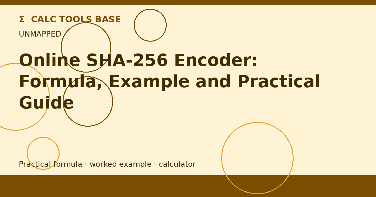 Online Sha256 Encoder