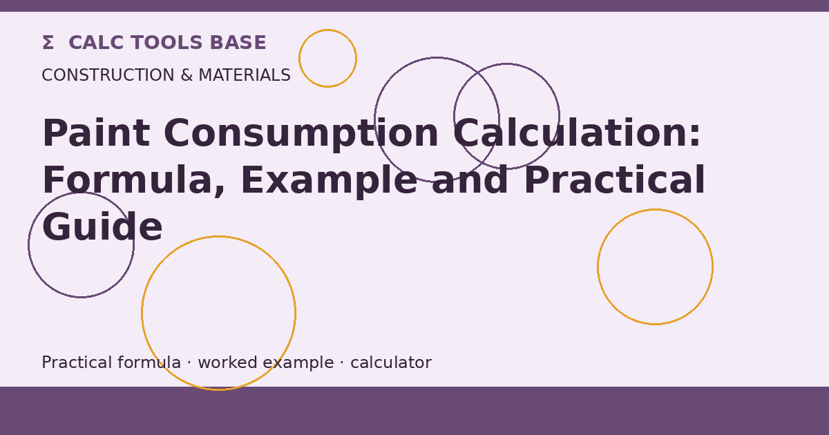 Paint Consumption Calculation