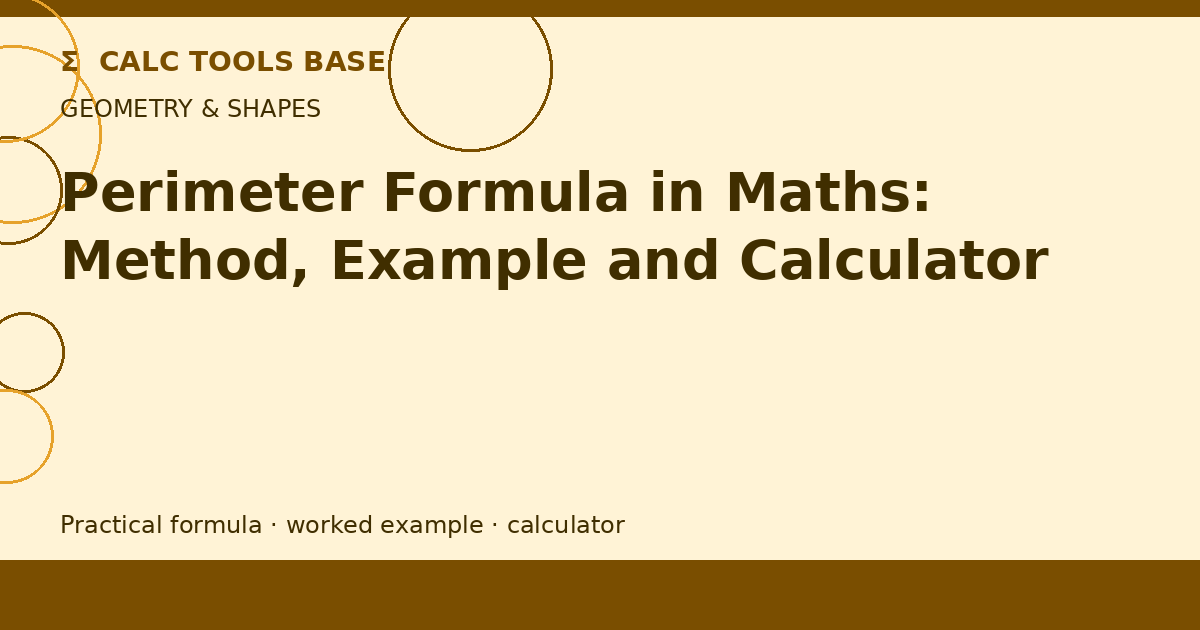 Perimeter Formula In Maths