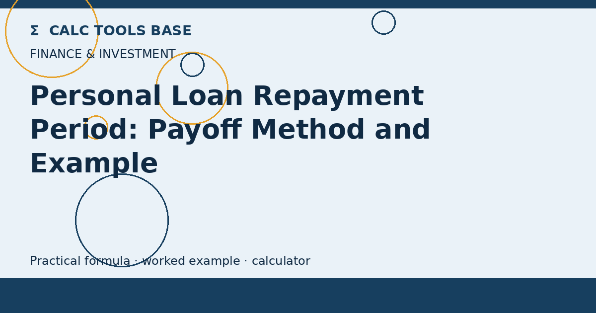 Personal Loan Repayment Period
