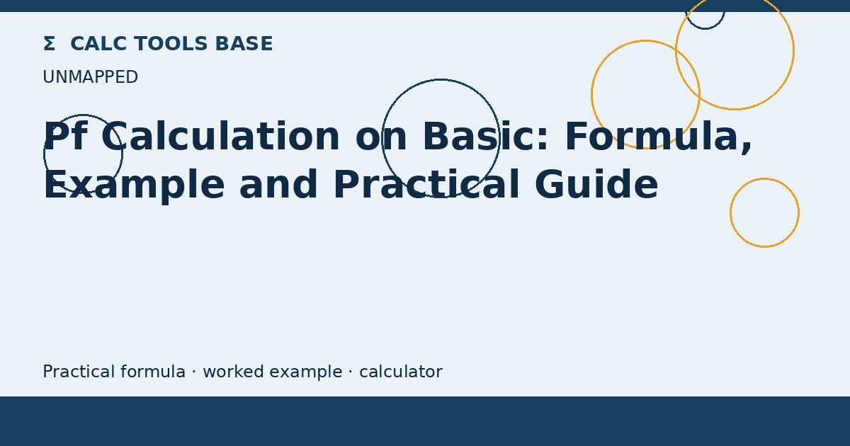 Pf Calculation On Basic