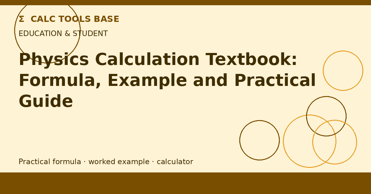 Physics Calculation Textbook