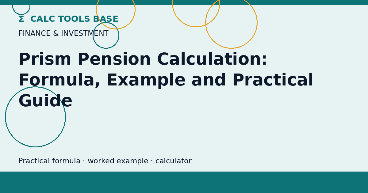 Prism Pension Calculation