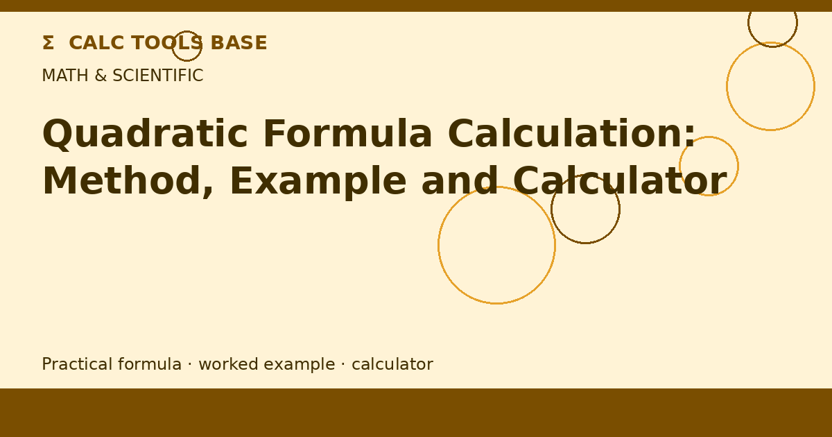Quadratic Formula Calculation