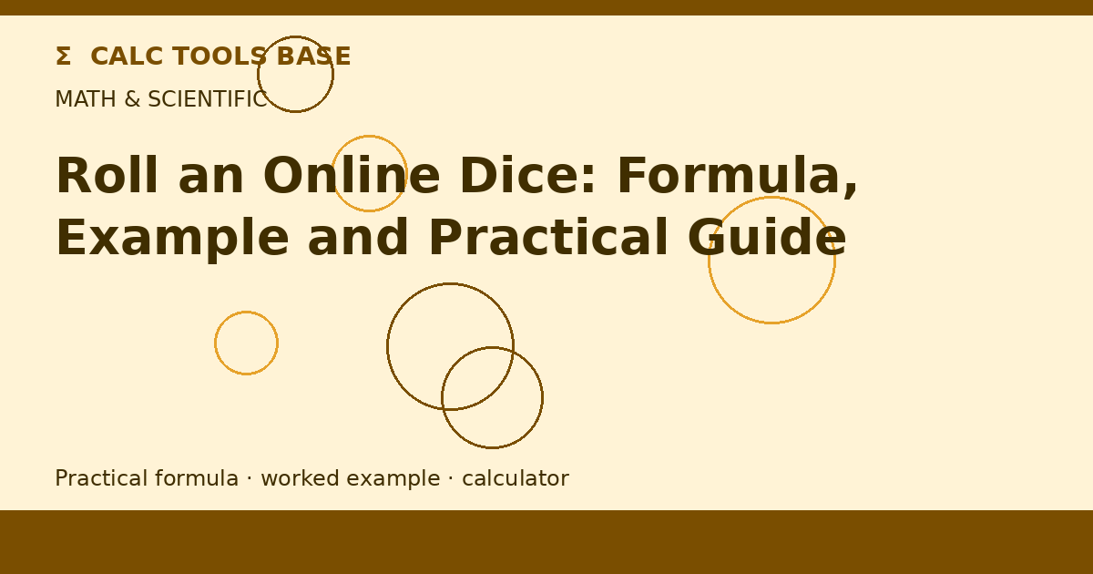 Roll An Online Dice