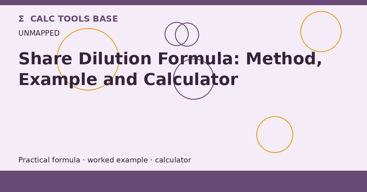 Share Dilution Formula