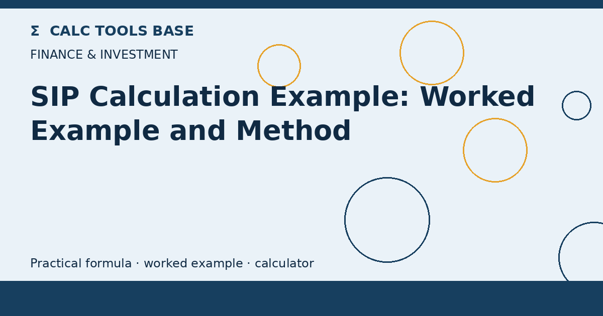 SIP Calculation Example