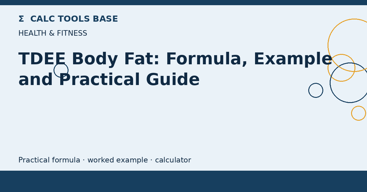 TDEE Body Fat