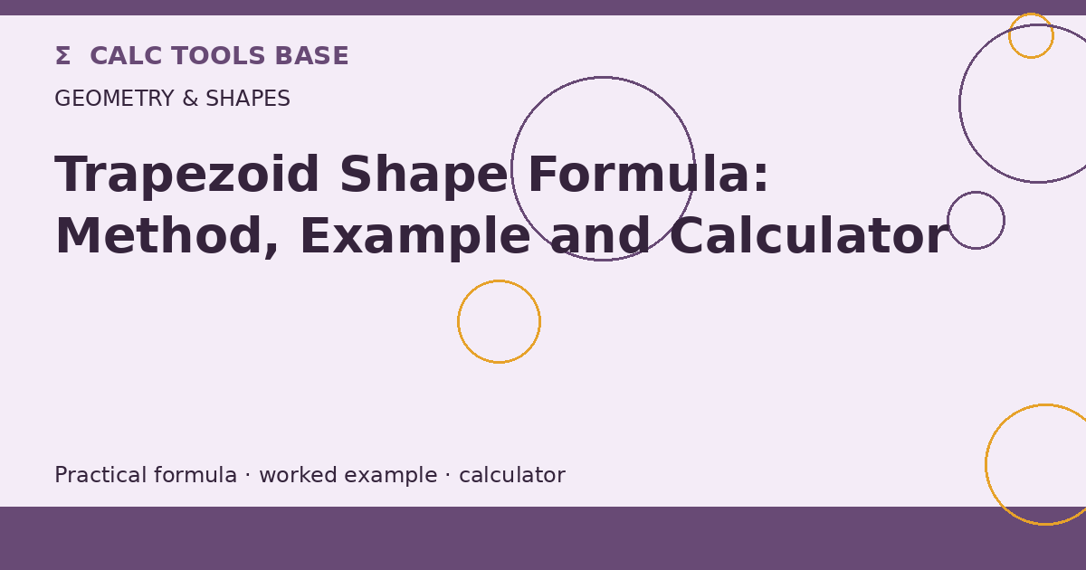 Trapezoid Shape Formula