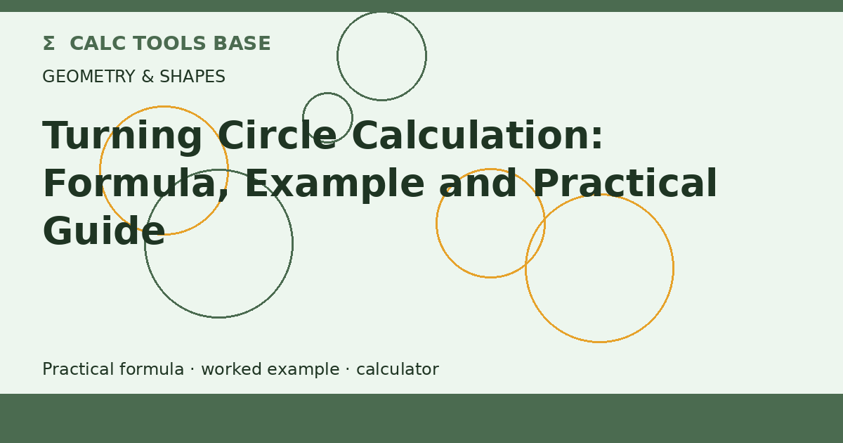 Turning Circle Calculation