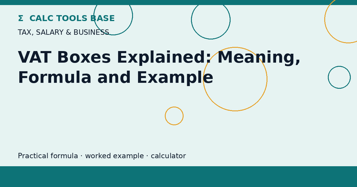 VAT Boxes Explained