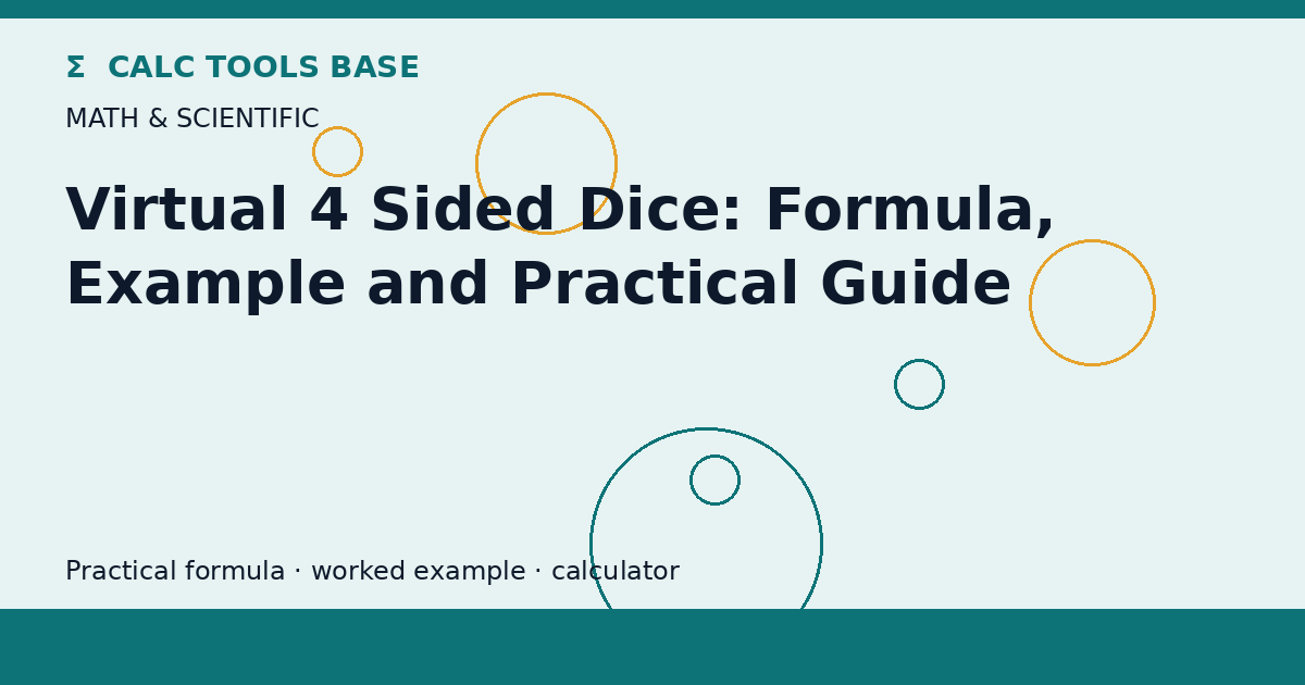 Virtual 4 Sided Dice