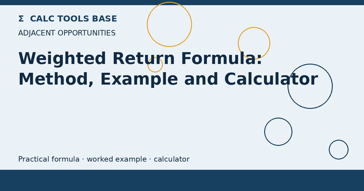 Weighted Return Formula