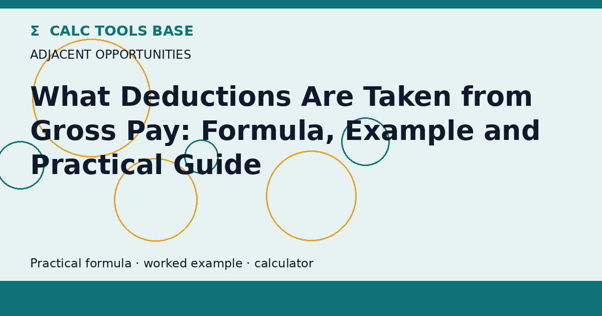 What Deductions Are Taken From Gross Pay?