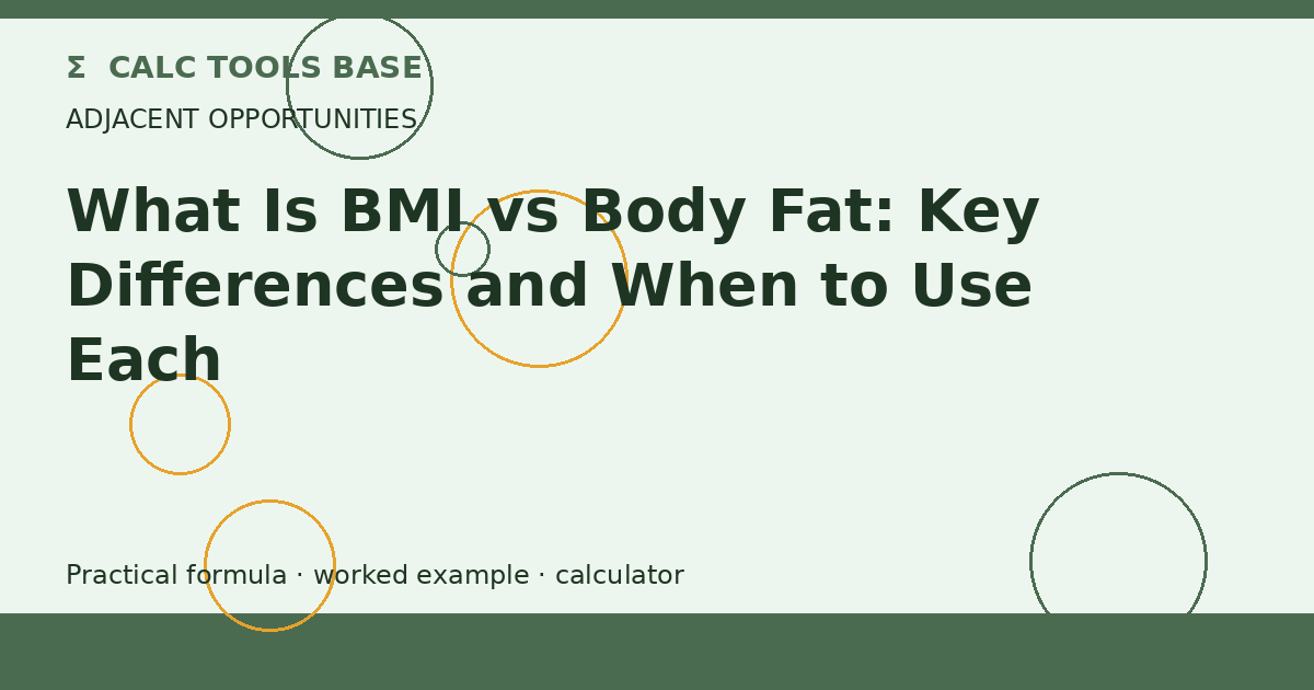 What Is BMI Vs Body Fat?