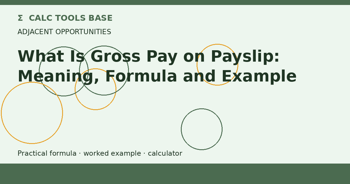 What Is Gross Pay On Payslip?